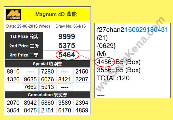 Magnum 4D Result - 29 June 2016