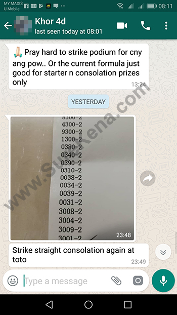 whatsapp send lottery 4d win story