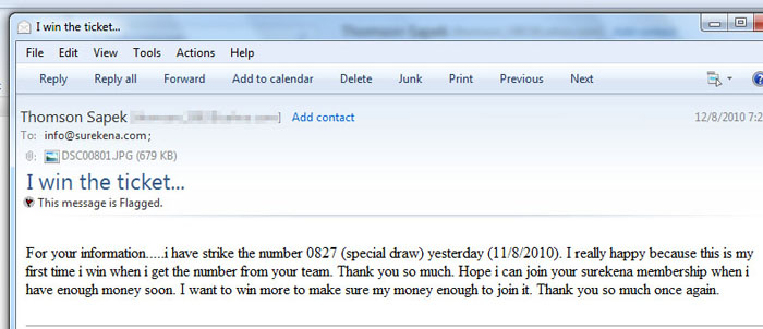 winning 4d testimonials steven rajan 21 July 2010