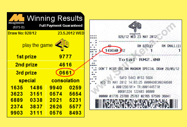 Magnum 4D Result - 23 May 2012