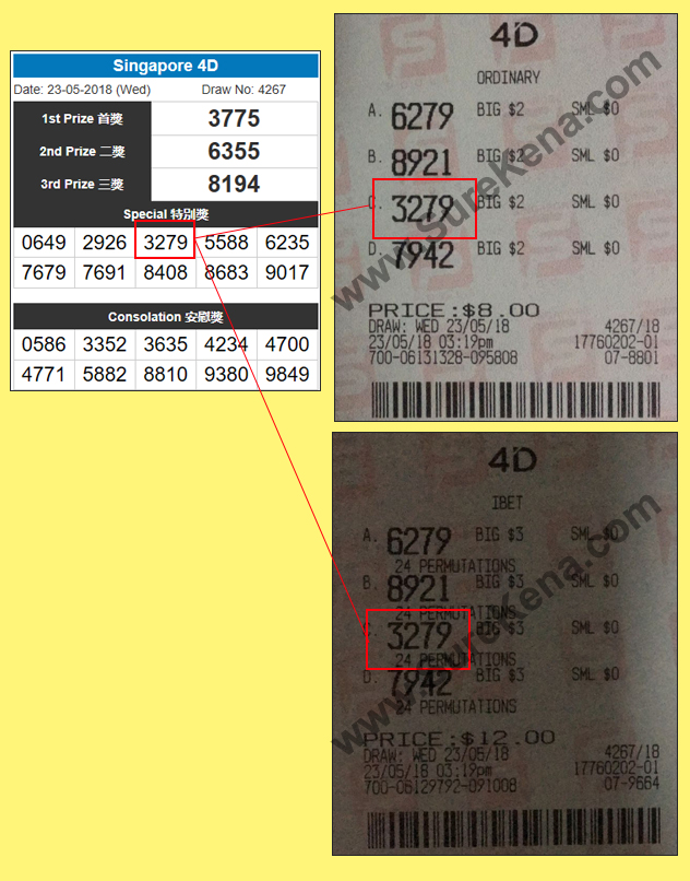 Singapore 4D Result - 23 May 2018