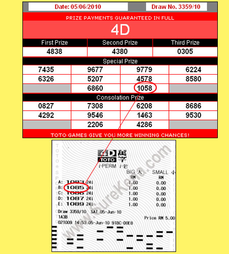 Result Sports Toto 5 June 10