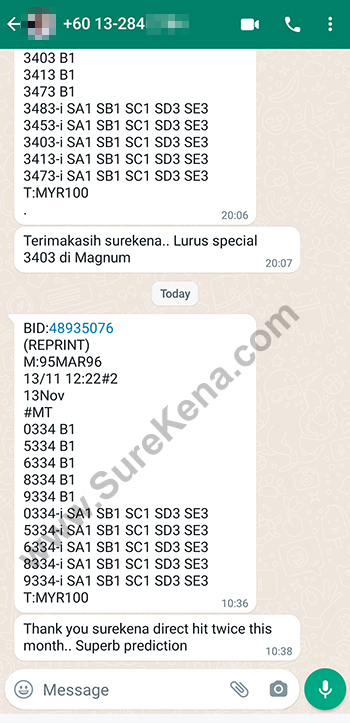 whatsapp lottery 4d win ticket