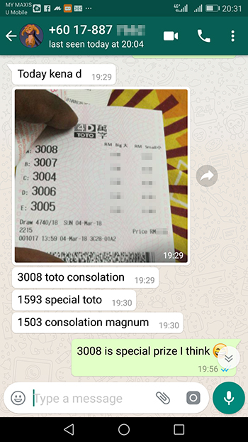 whatsapp toto menang 4d tiket