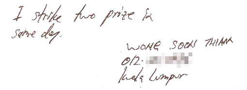 win lottery toto prizes - wong soon thiam